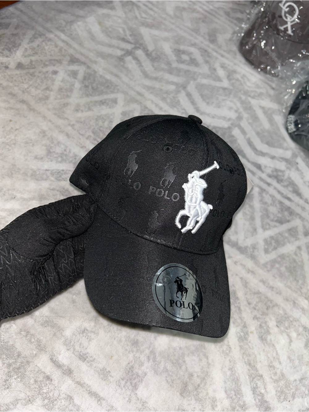 Polo by Ralph Lauren Black Embroidered Polo Logo Cap